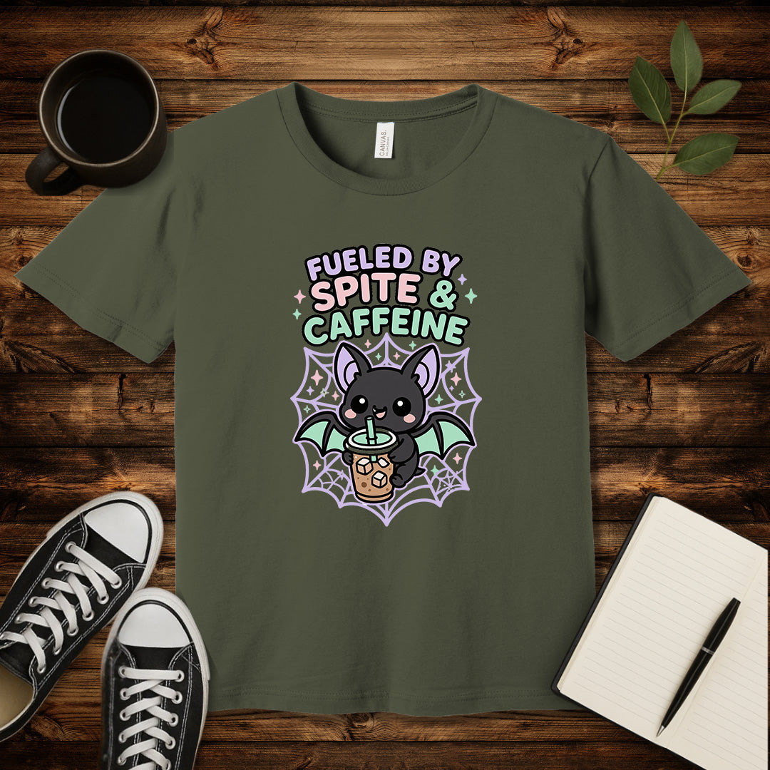 Fueled By Spite and Caffeine T-Shirt-T-Shirt-Army-L-wearable sarcasm by Savage Tee Society