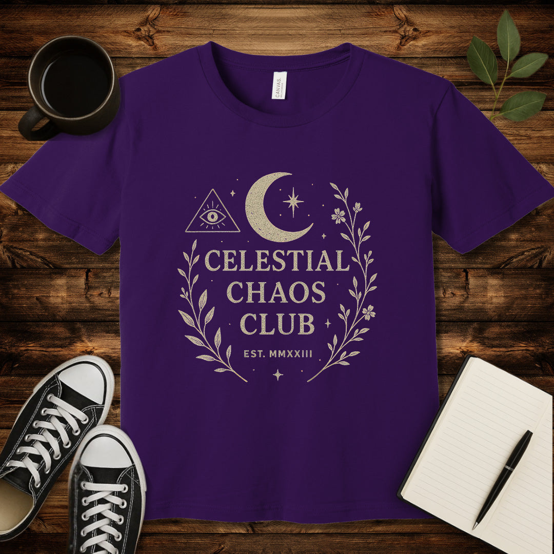 Celestial Chaos Club T-Shirt-T-Shirt-Team Purple-S-wearable sarcasm by Savage Tee Society