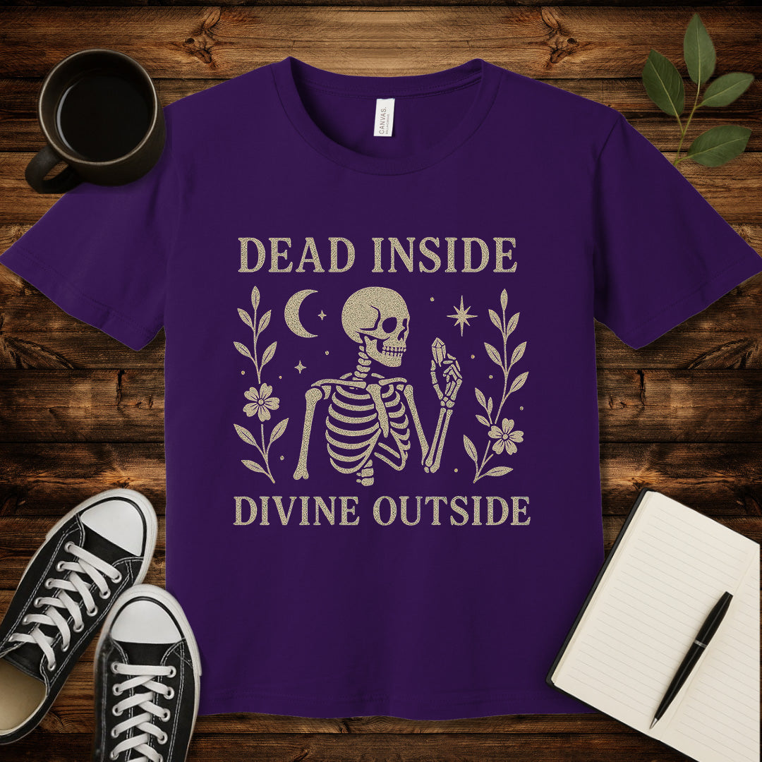 Dead Inside Divine Outside T-Shirt-T-Shirt-Team Purple-S-wearable sarcasm by Savage Tee Society