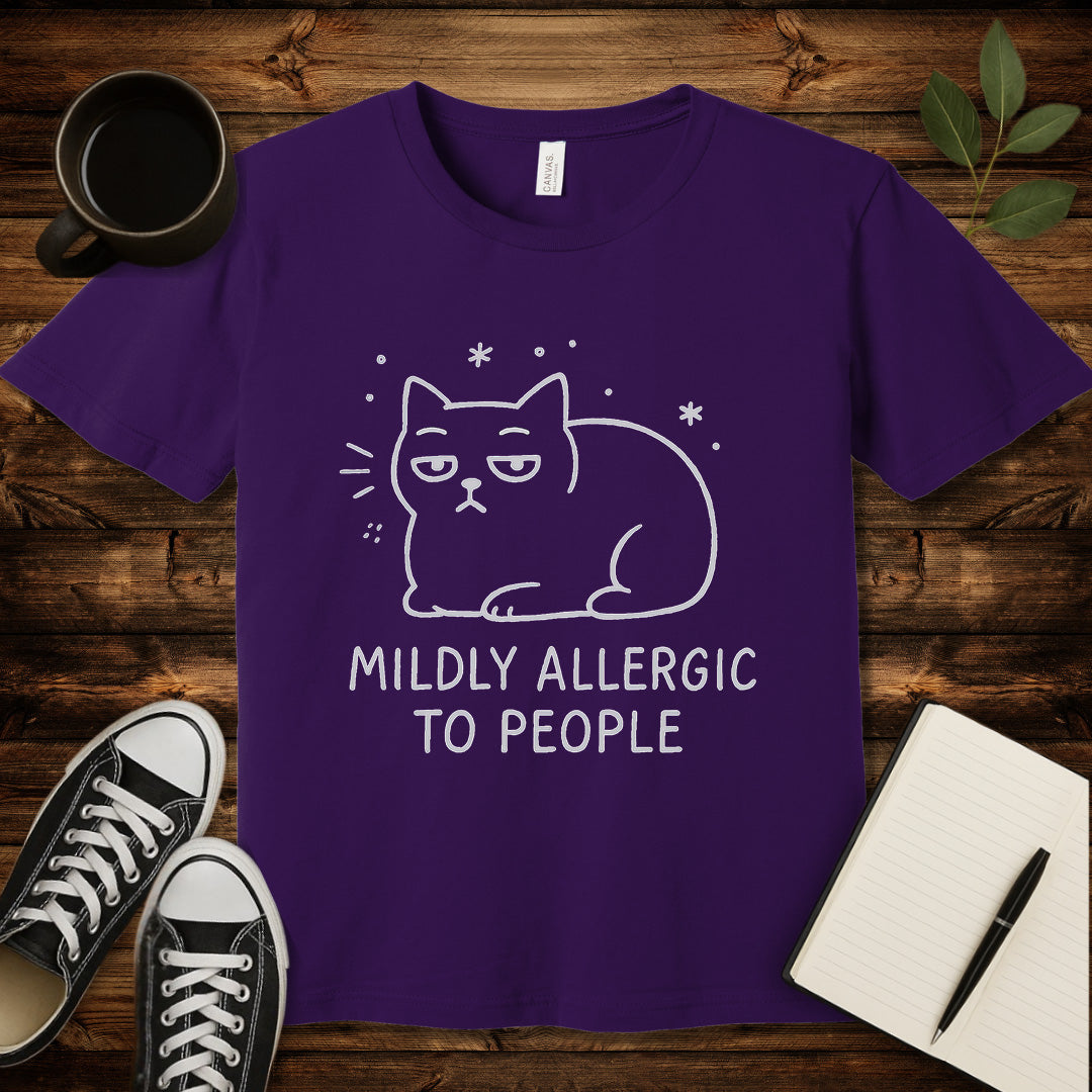 Mildly Allergic Cat T-Shirt-T-Shirt-Team Purple-S-wearable sarcasm by Savage Tee Society