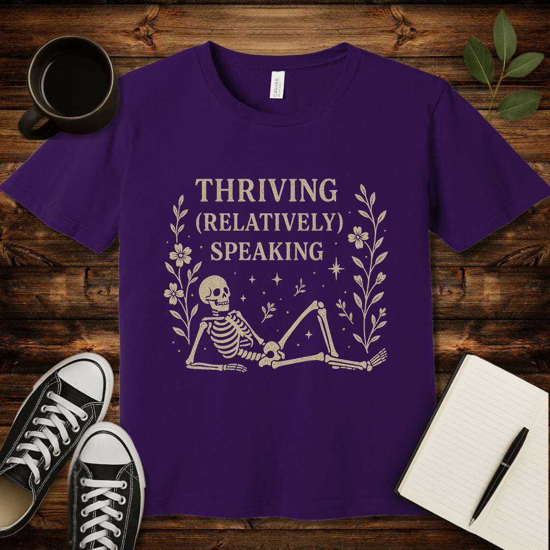 Thriving Relatively Speaking T-Shirt-T-Shirt-Team Purple-S-wearable sarcasm by Savage Tee Society