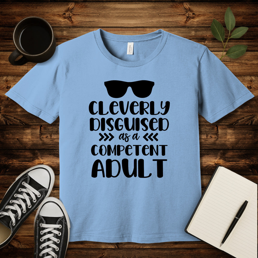 Competent Adult T-Shirt-T-Shirt-Baby Blue-S-wearable sarcasm by Savage Tee Society