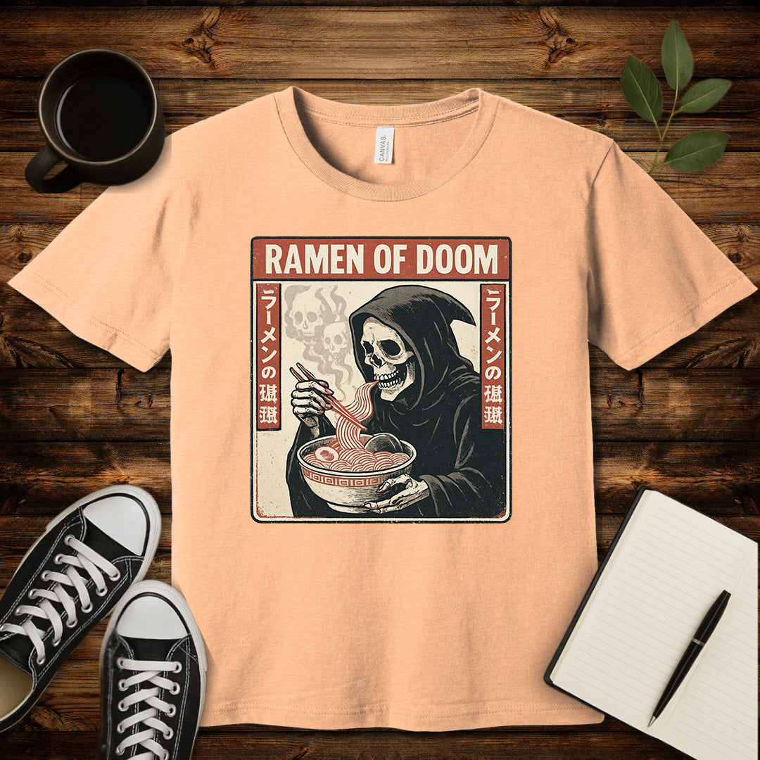Ramen of Doom T-Shirt-T-Shirt-Heather Peach-S-wearable sarcasm by Savage Tee Society