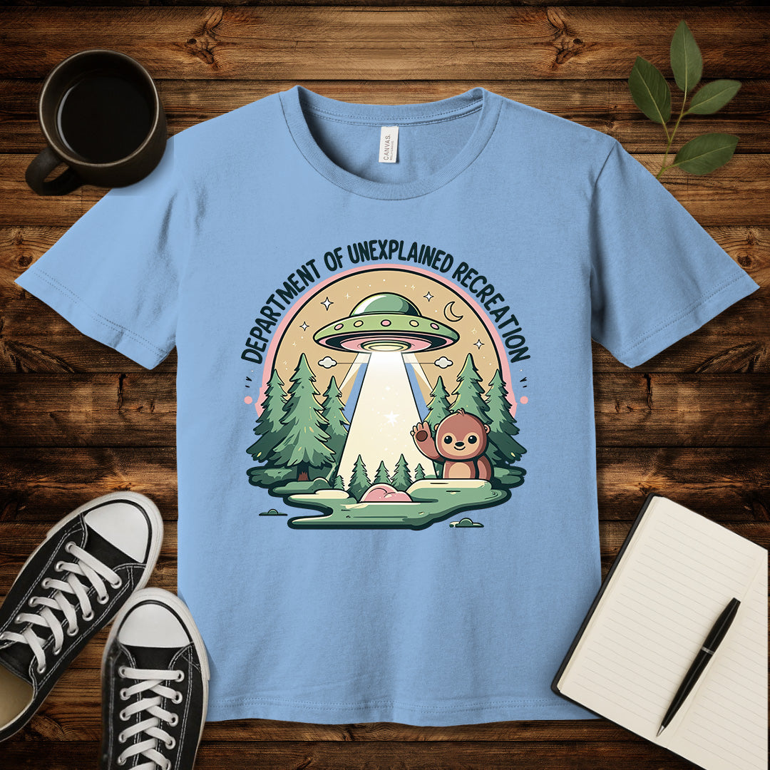 Dept of Unexplained Recreation T-Shirt-T-Shirt-Baby Blue-S-wearable sarcasm by Savage Tee Society