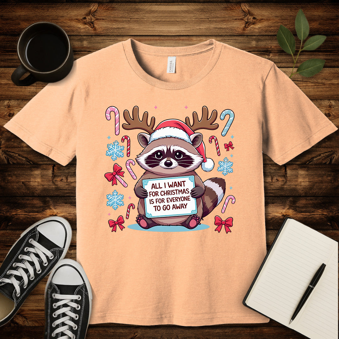 Go Away Anti-Social Christmas T-Shirt-T-Shirt-Heather Peach-S-wearable sarcasm by Savage Tee Society