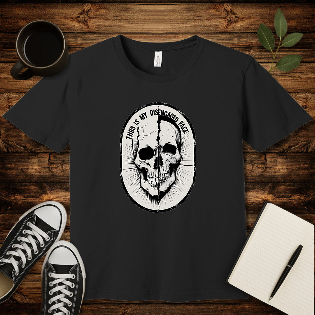 This Is My Disengaged Face T-Shirt-T-Shirt-Black Heather-S-wearable sarcasm by Savage Tee Society