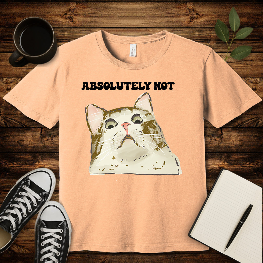 Absolutely Not T-Shirt-T-Shirt-Heather Peach-S-wearable sarcasm by Savage Tee Society
