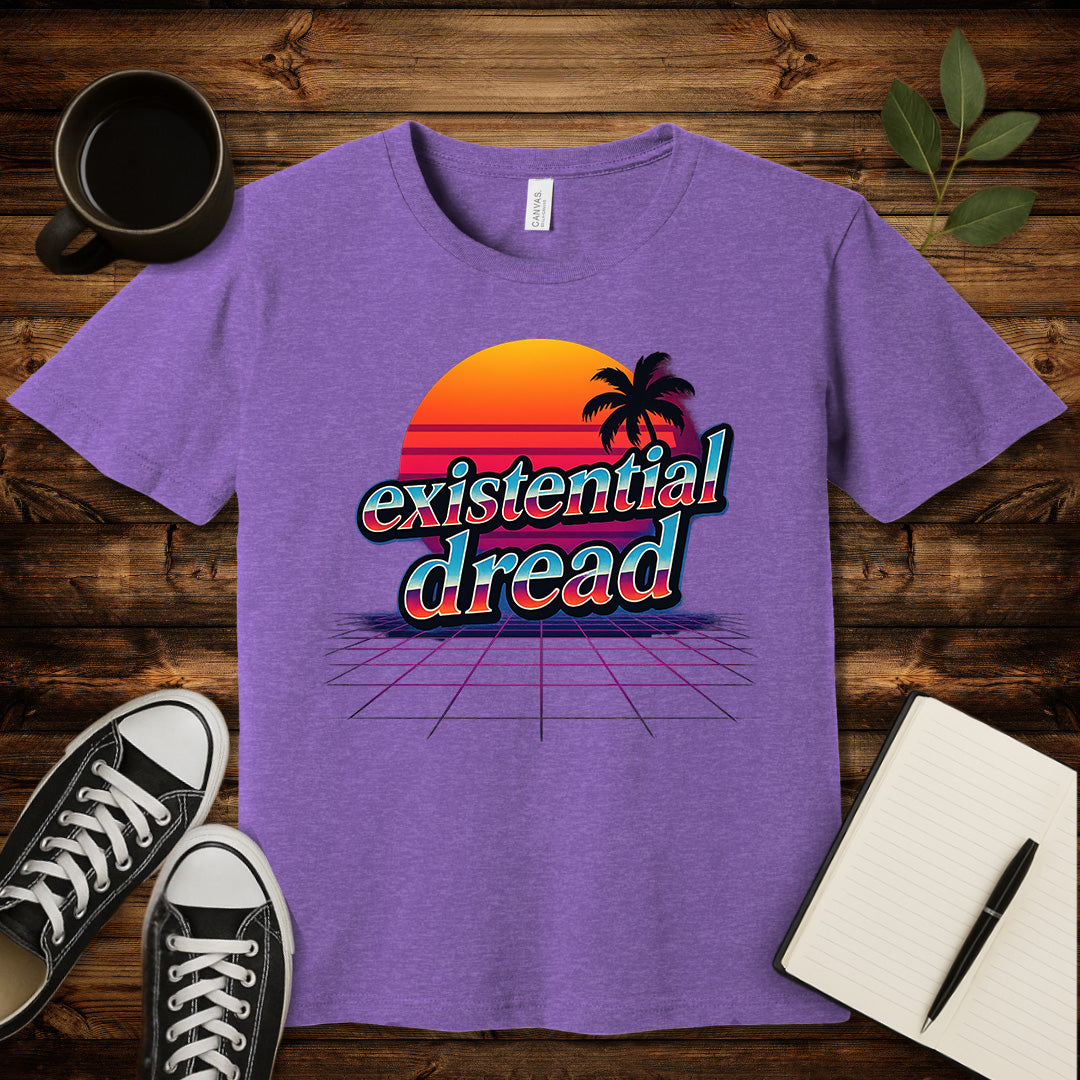 Existential Dread T-Shirt-T-Shirt-Heather Team Purple-S-wearable sarcasm by Savage Tee Society