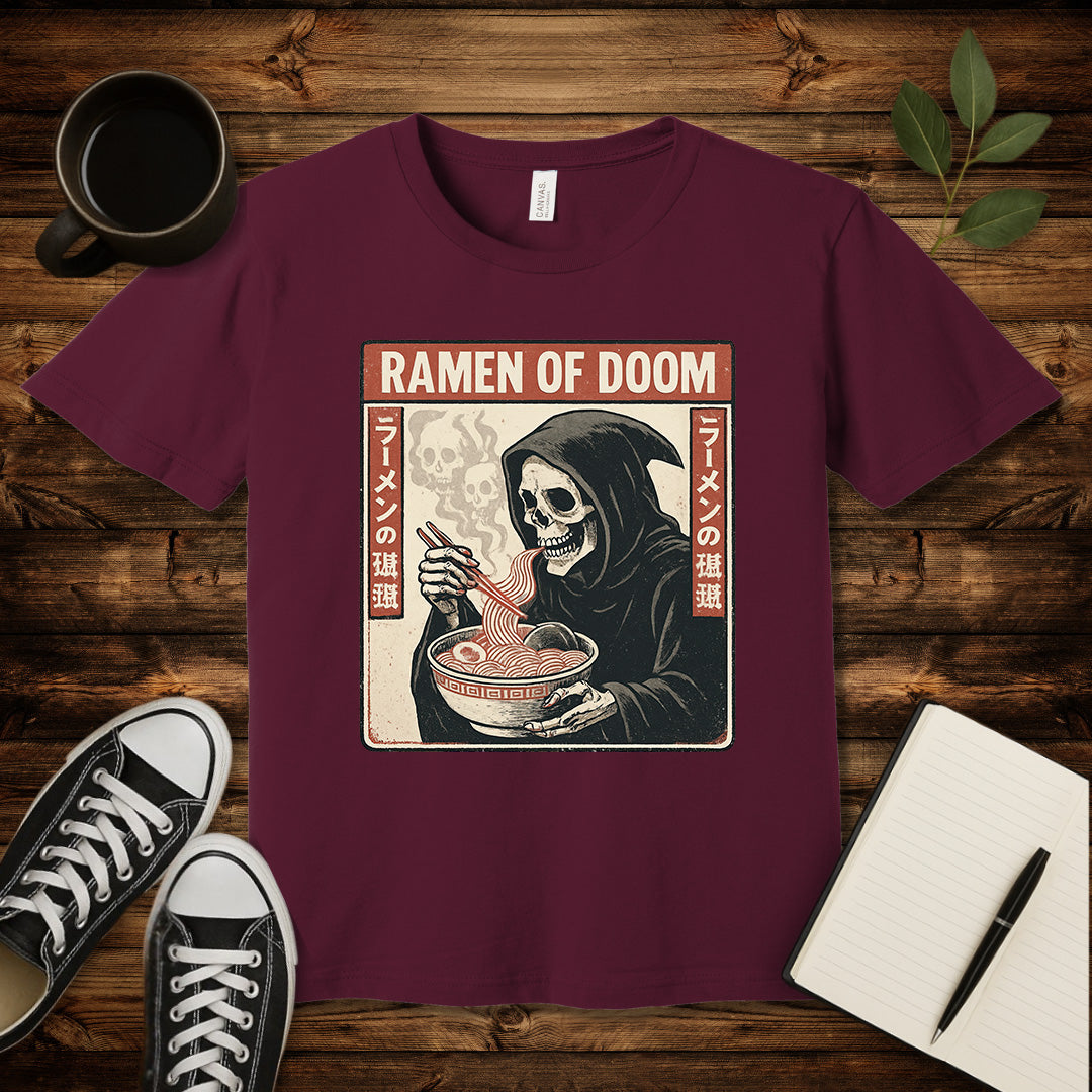 Ramen of Doom T-Shirt-T-Shirt-Maroon-S-wearable sarcasm by Savage Tee Society