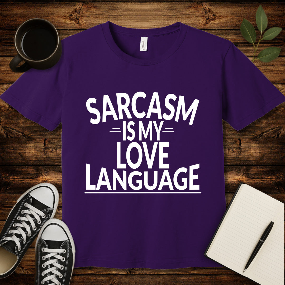Sarcasm Is My Love Language T-Shirt-T-Shirt-Team Purple-S-wearable sarcasm by Savage Tee Society