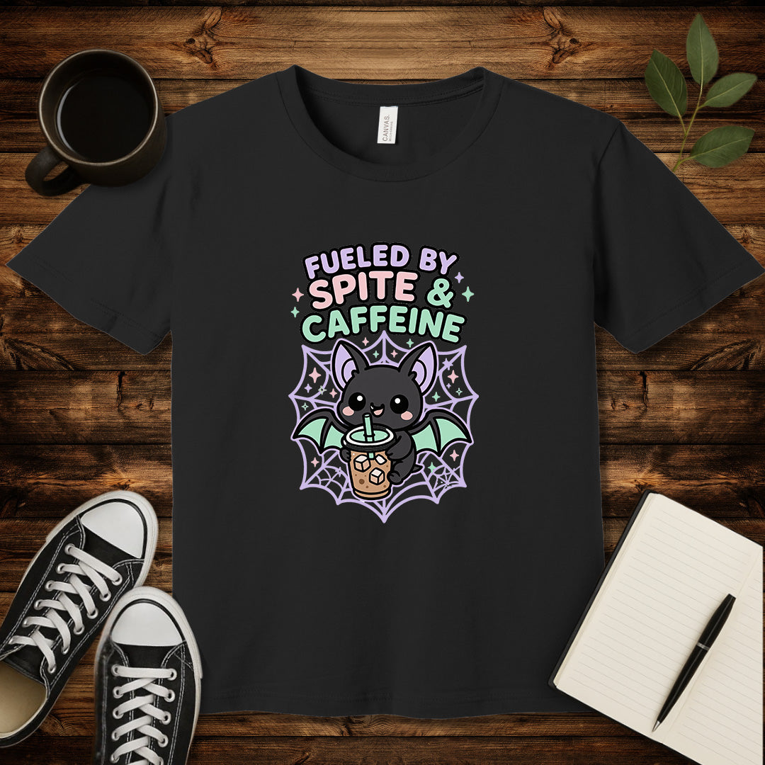 Fueled By Spite and Caffeine T-Shirt-T-Shirt-Black-L-wearable sarcasm by Savage Tee Society