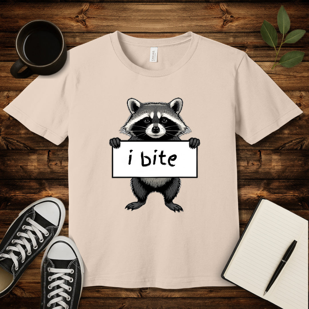 I Bite T-Shirt-T-Shirt-Soft Cream-S-wearable sarcasm by Savage Tee Society