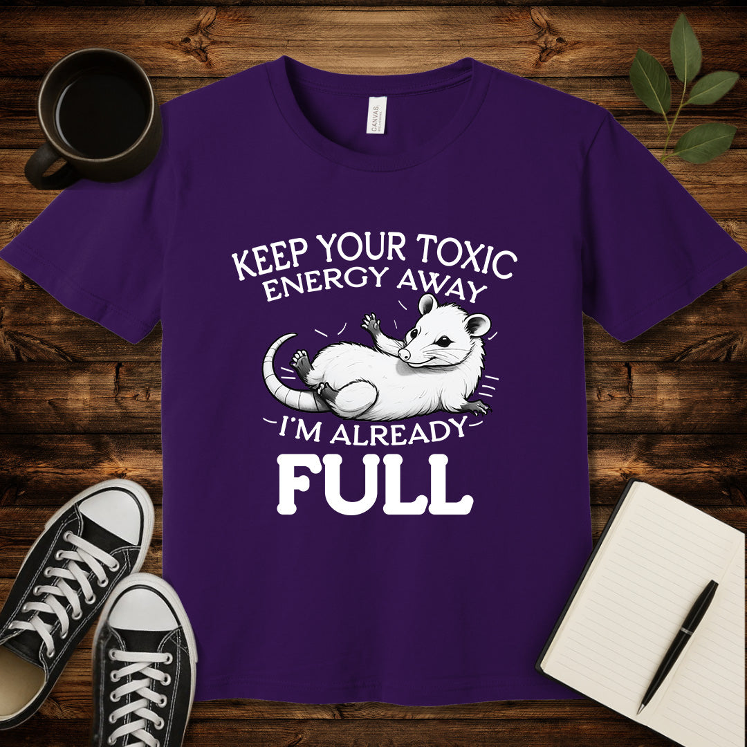 Keep Your Toxic Energy T-Shirt-T-Shirt-Team Purple-S-wearable sarcasm by Savage Tee Society