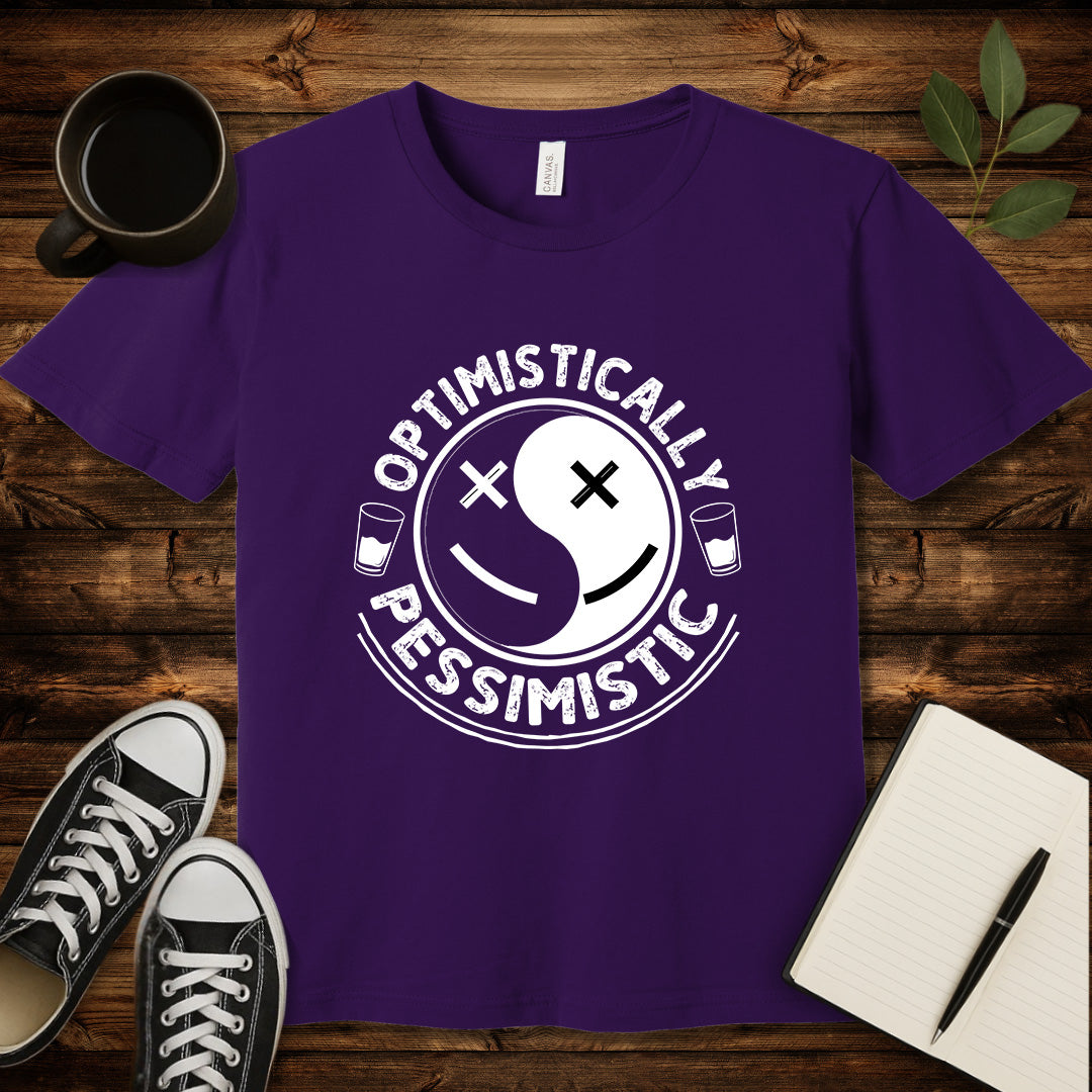 Optimistically Pessimistic T-Shirt-T-Shirt-Team Purple-S-wearable sarcasm by Savage Tee Society