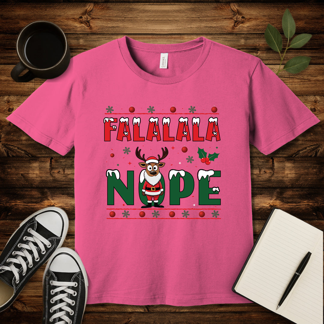 FALALALA NOPE T-Shirt-T-Shirt-Charity Pink-S-wearable sarcasm by Savage Tee Society