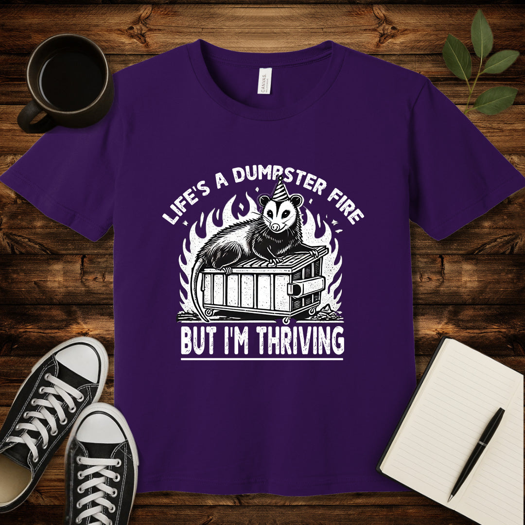Life’s a Dumpster Fire T-Shirt-T-Shirt-Team Purple-S-wearable sarcasm by Savage Tee Society