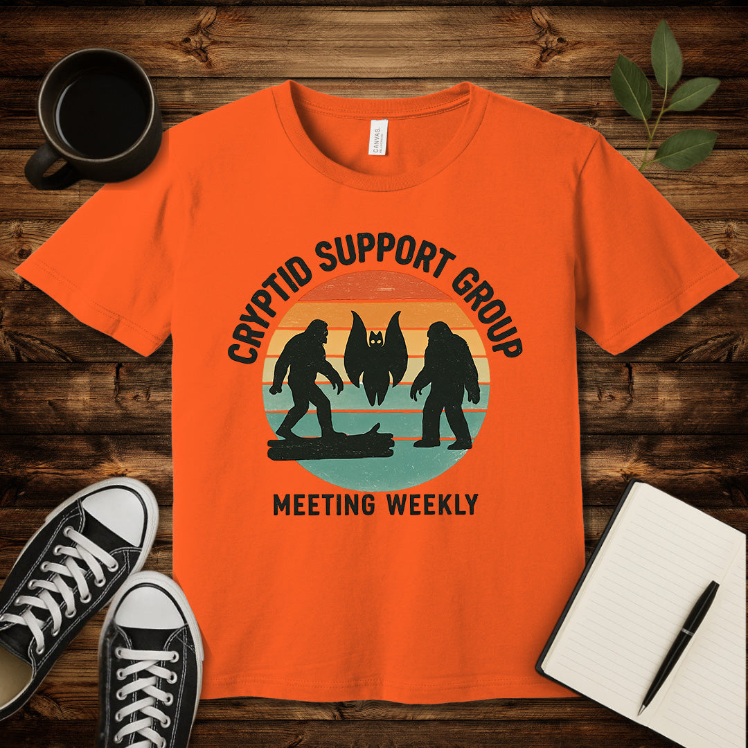 Cryptid Support Group T-Shirt-T-Shirt-Orange-S-wearable sarcasm by Savage Tee Society