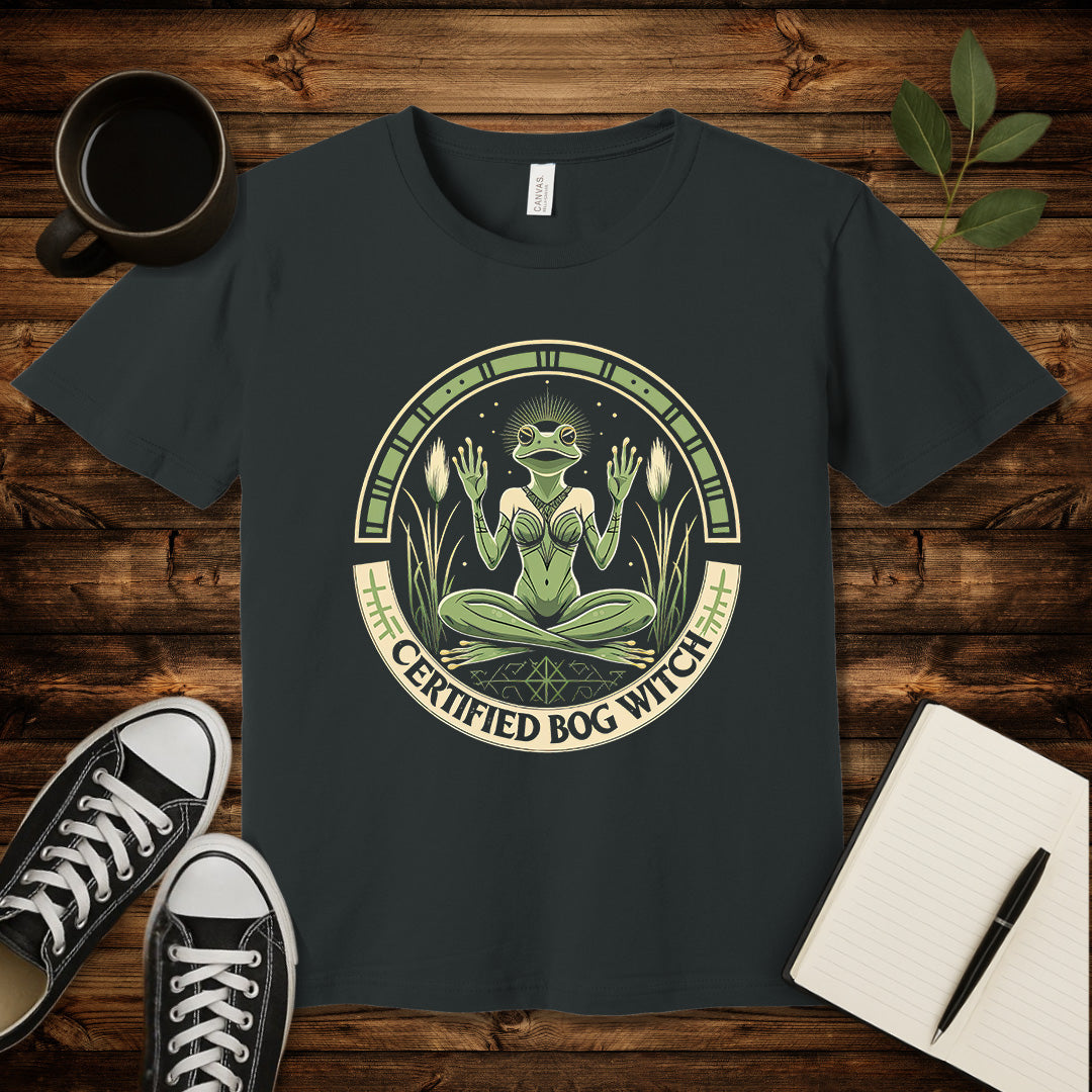 Certified Bog Witch T-Shirt-T-Shirt-Dark Grey-S-wearable sarcasm by Savage Tee Society