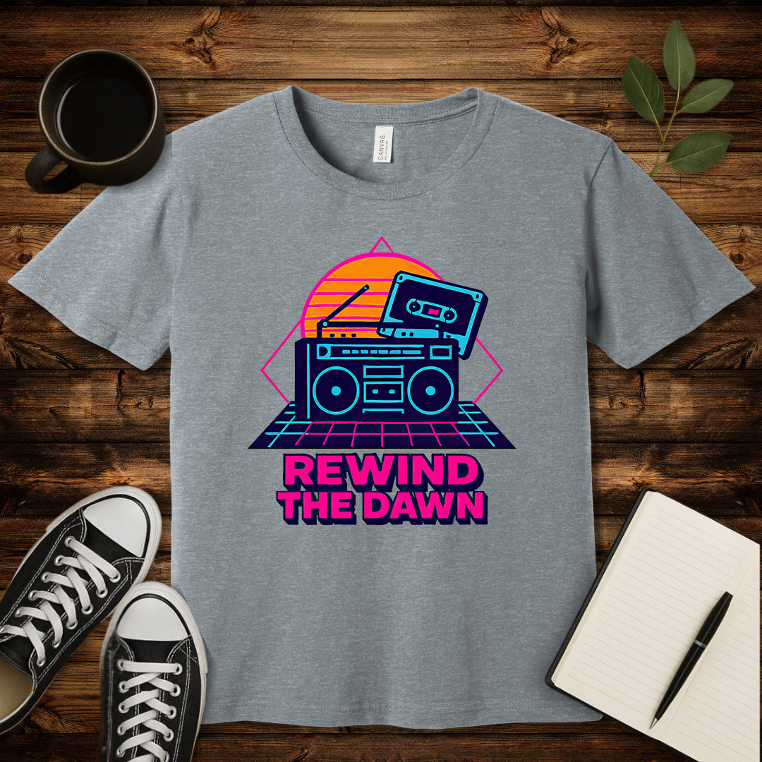 Rewind the Dawn T-Shirt-T-Shirt-Athletic Heather-S-wearable sarcasm by Savage Tee Society