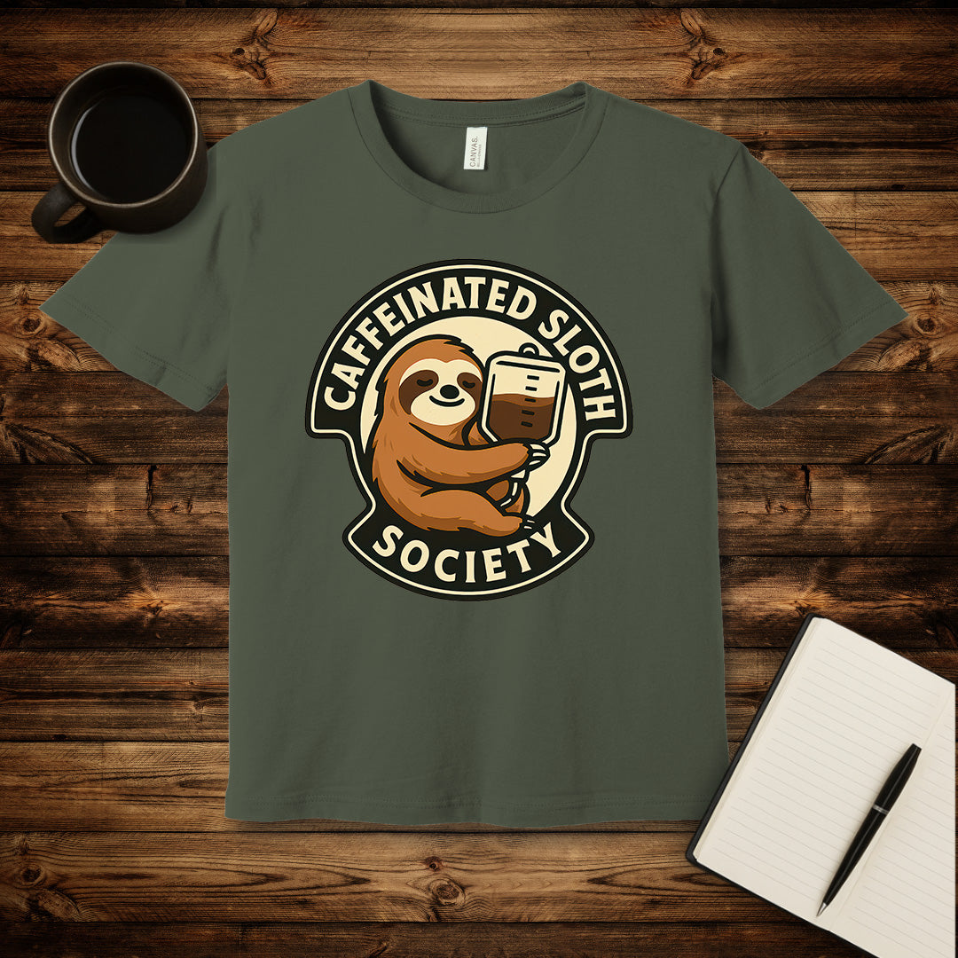 Caffeinated Sloth Society T-Shirt