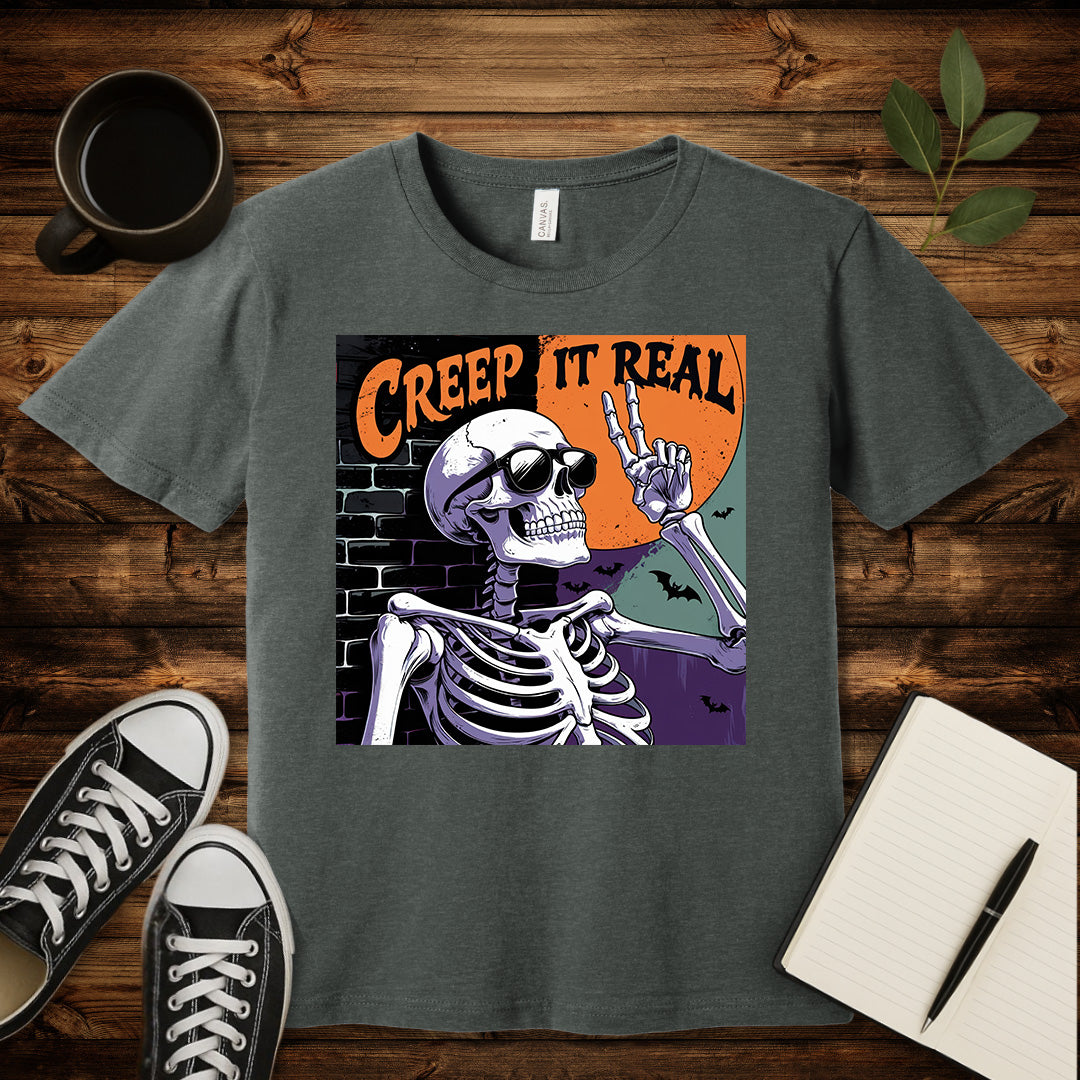 Creep It Real T-Shirt-T-Shirt-Deep Heather-S-wearable sarcasm by Savage Tee Society