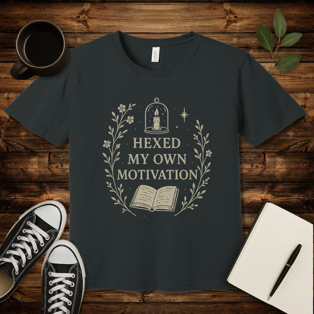 Hexed My Motivation T-Shirt-T-Shirt-Dark Grey Heather-S-wearable sarcasm by Savage Tee Society