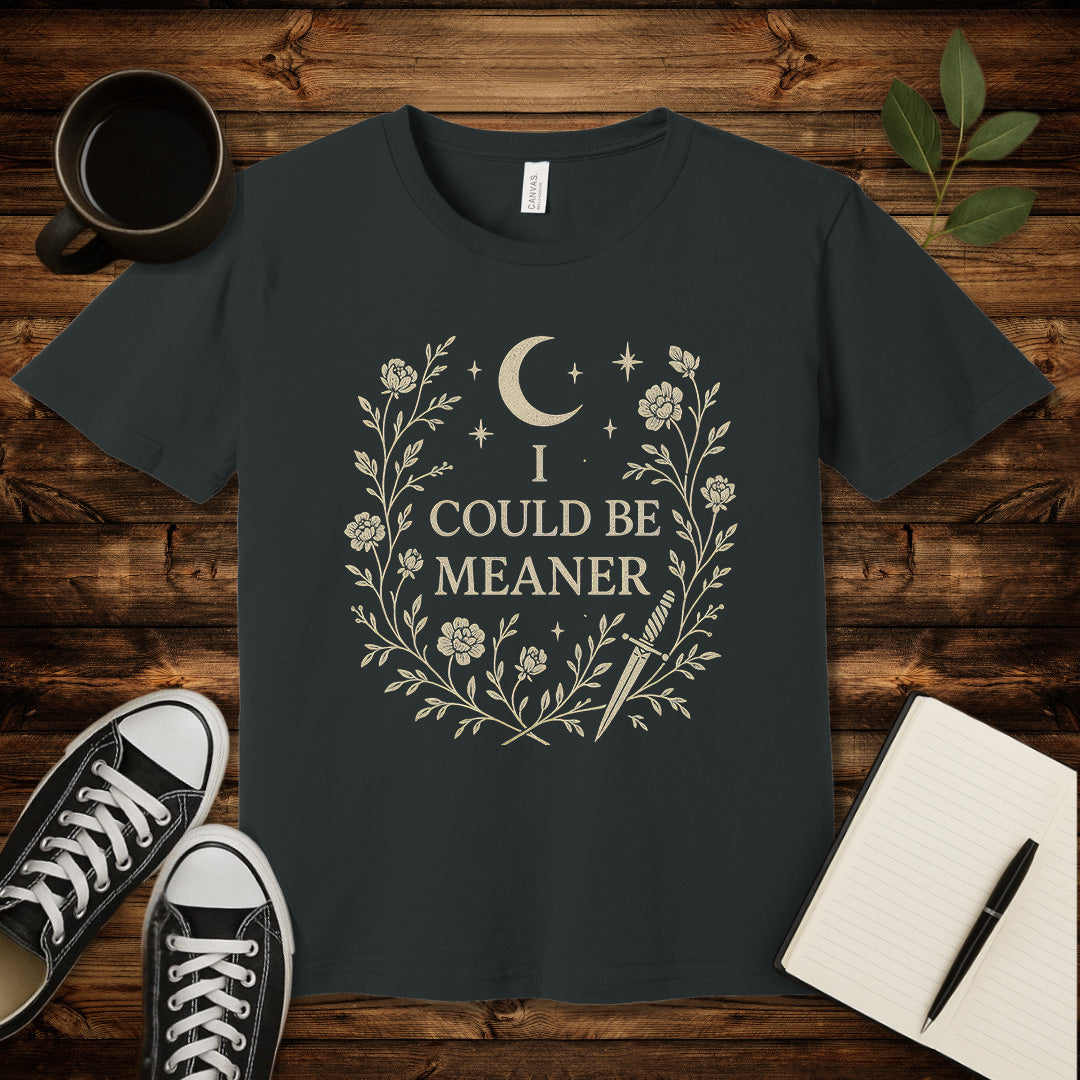 I Could Be Meaner T-Shirt-T-Shirt-Dark Grey-S-wearable sarcasm by Savage Tee Society