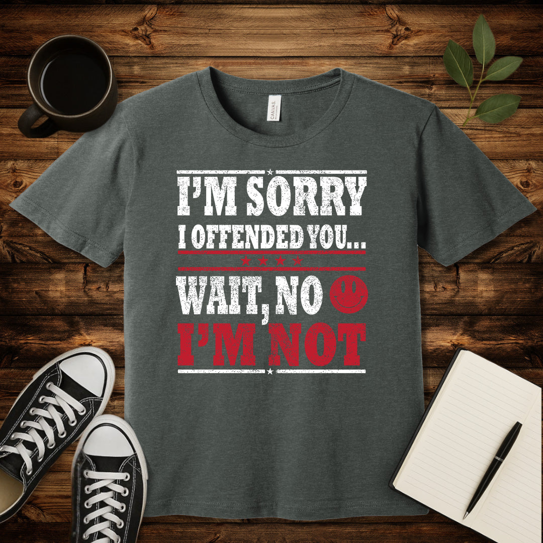 Not Sorry T-Shirt-T-Shirt-Deep Heather-S-wearable sarcasm by Savage Tee Society