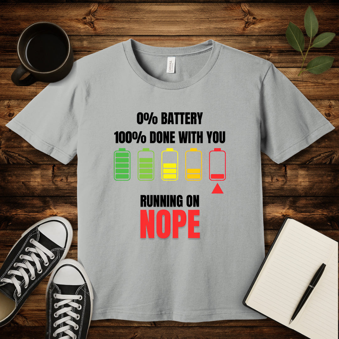 Running on Nope T-Shirt-T-Shirt-Silver-S-wearable sarcasm by Savage Tee Society