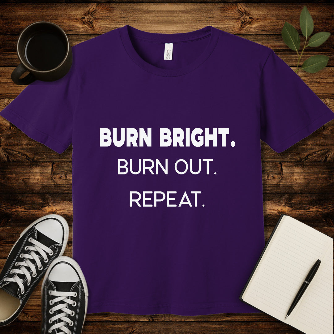 Burnout Loop T-Shirt-T-Shirt-S-Team Purple-wearable sarcasm by Savage Tee Society