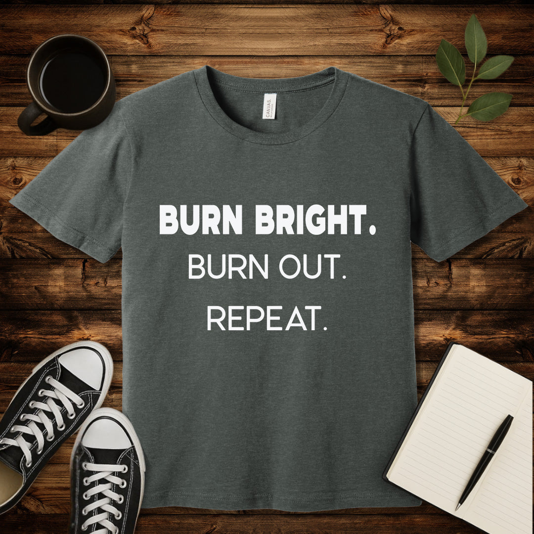 Burnout Loop T-Shirt-T-Shirt-S-Deep Heather-wearable sarcasm by Savage Tee Society