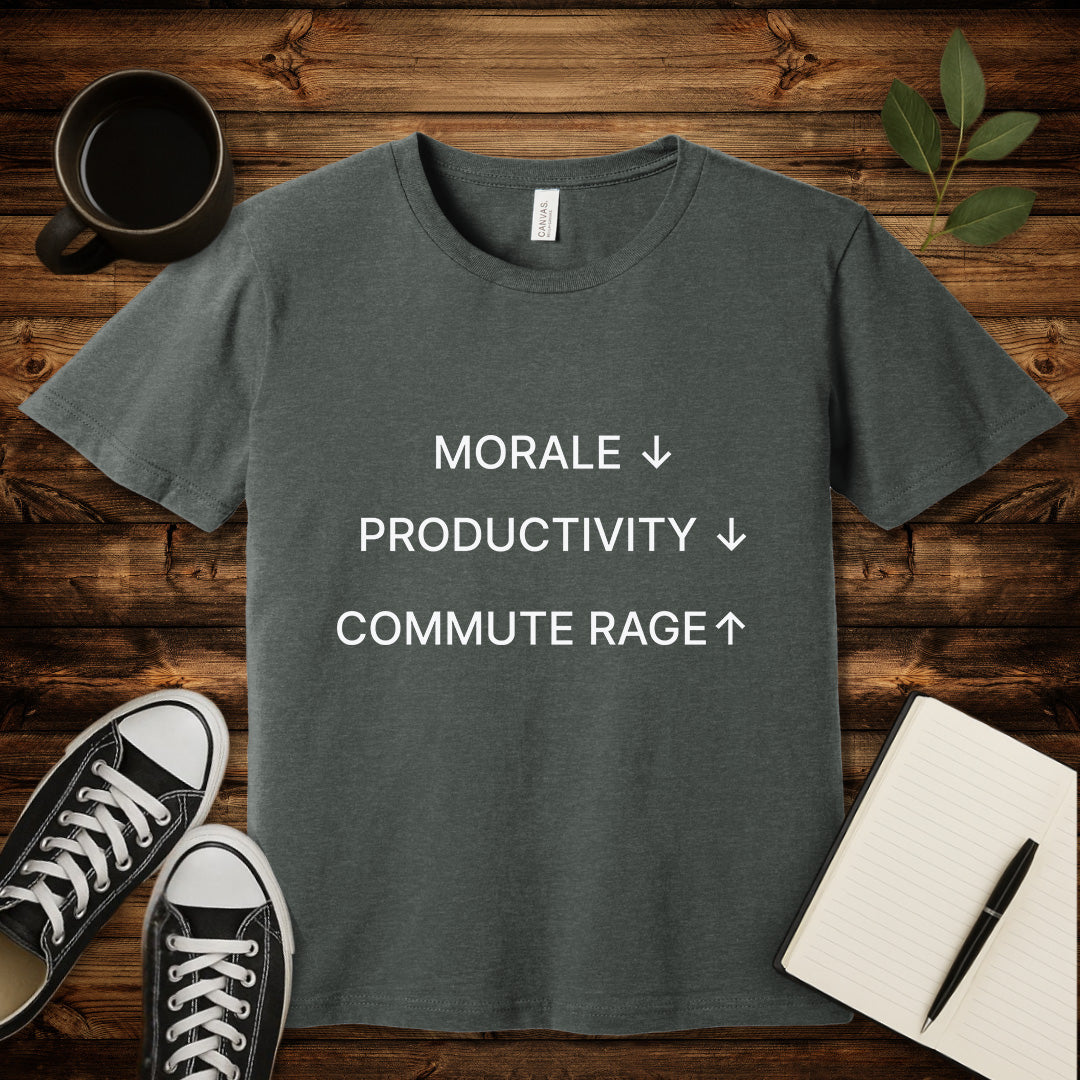 Commute Rage T-Shirt-T-Shirt-S-Deep Heather-wearable sarcasm by Savage Tee Society