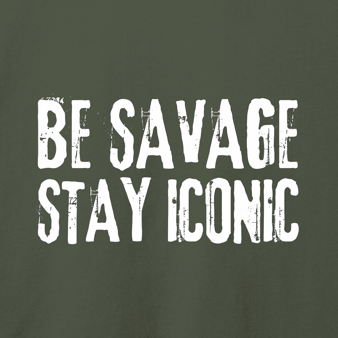 Be Savage Stay Iconic T-Shirt-T-Shirt-Asphalt-S-