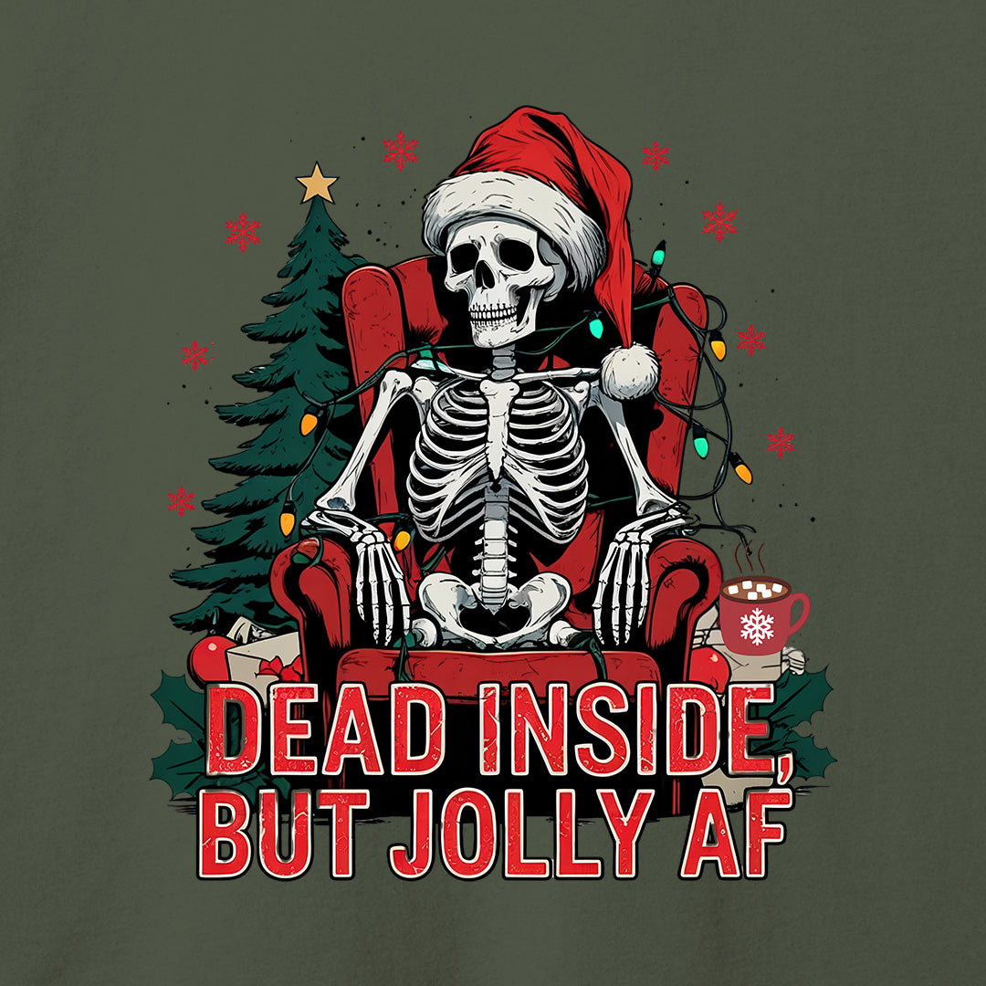 Dead Inside But Jolly AF T-Shirt-T-Shirt-Asphalt-S-