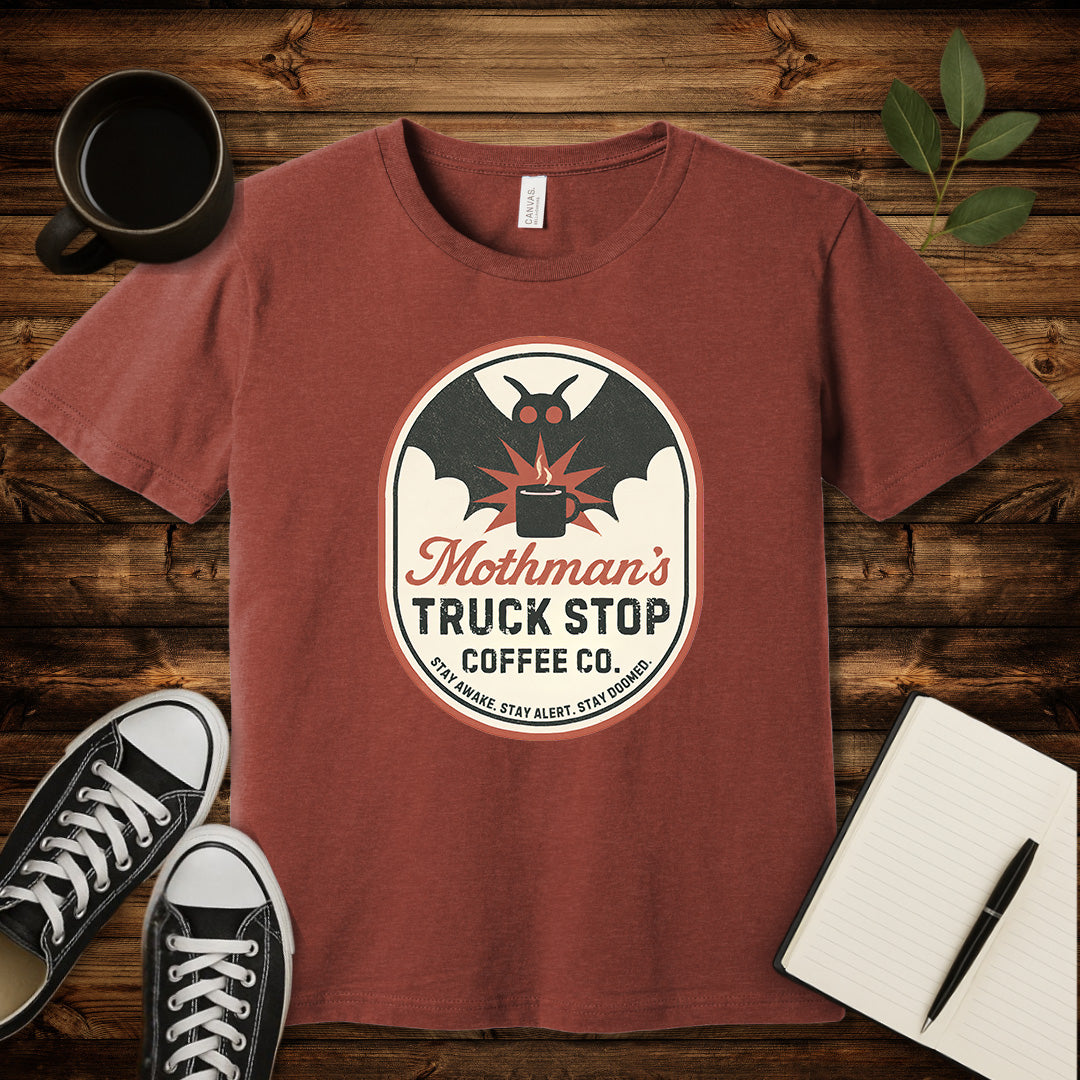 Mothman's Coffee Co. T-Shirt-T-Shirt-Heather Clay-S-wearable sarcasm by Savage Tee Society