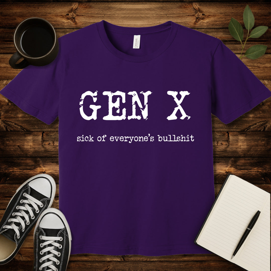Gen X Rage T-Shirt-T-Shirt-Team Purple-S-wearable sarcasm by Savage Tee Society