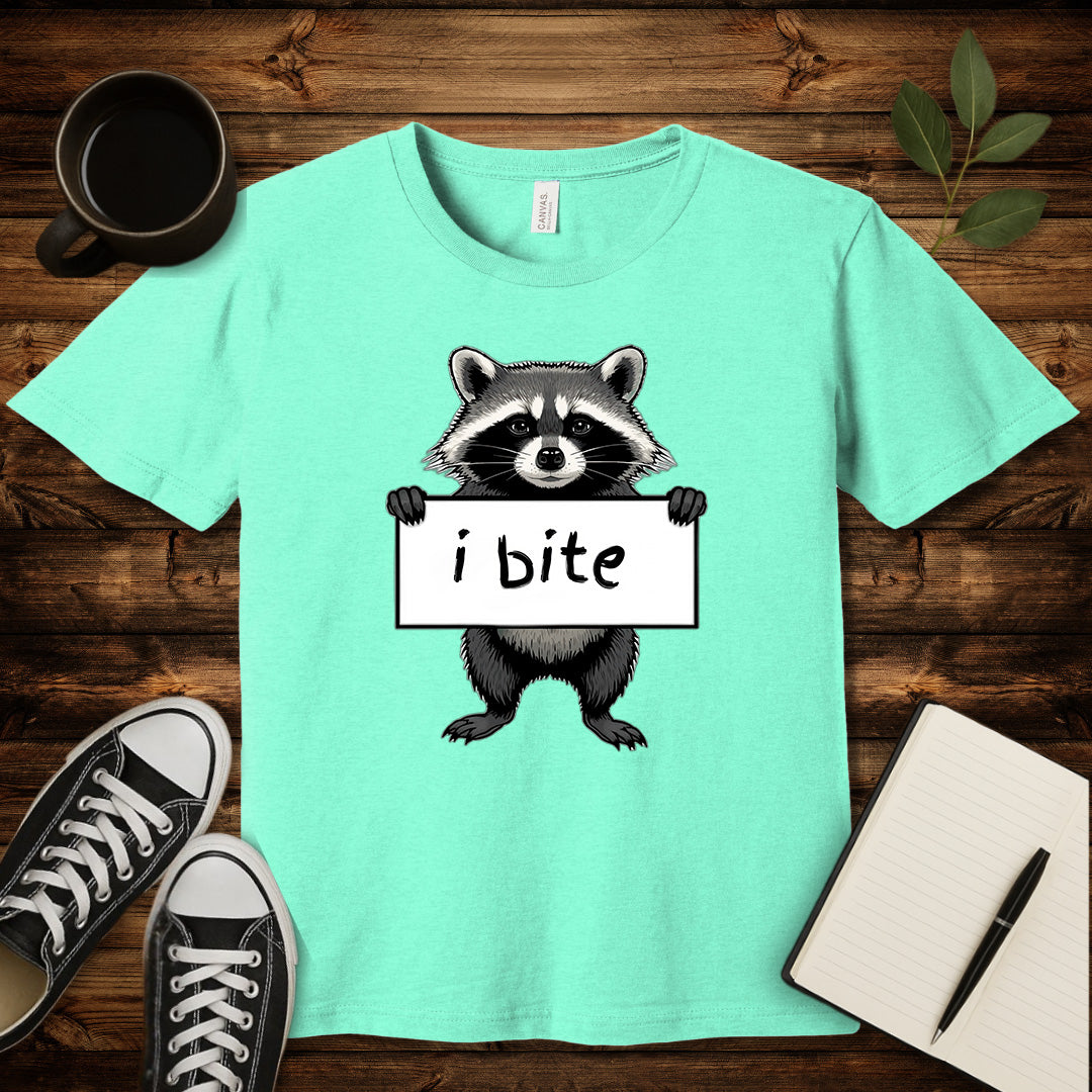 I Bite T-Shirt-T-Shirt-Heather Mint-S-wearable sarcasm by Savage Tee Society