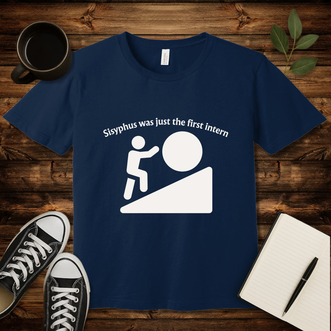 Sisyphus Intern T-Shirt-T-Shirt-Navy-S-wearable sarcasm by Savage Tee Society