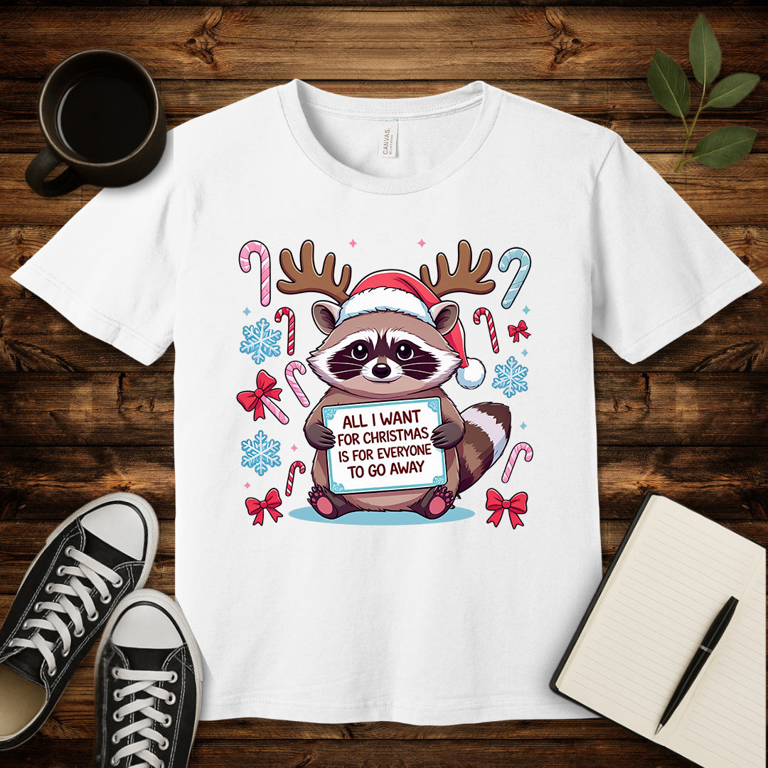 Go Away Anti-Social Christmas T-Shirt-T-Shirt-White-S-wearable sarcasm by Savage Tee Society