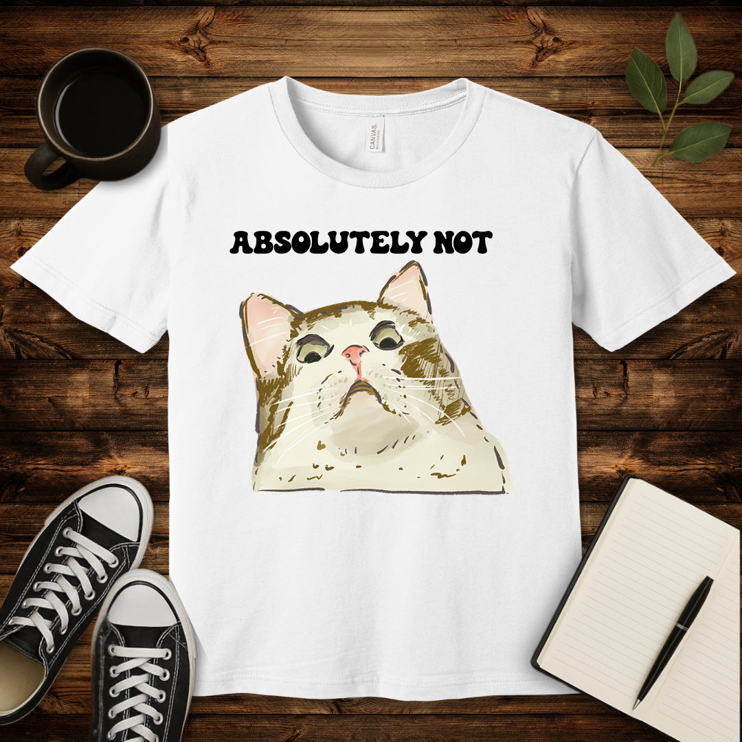 Absolutely Not T-Shirt-T-Shirt-White-S-wearable sarcasm by Savage Tee Society