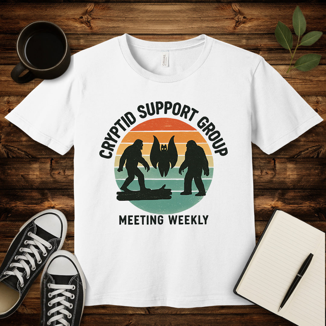 Cryptid Support Group T-Shirt-T-Shirt-White-S-wearable sarcasm by Savage Tee Society