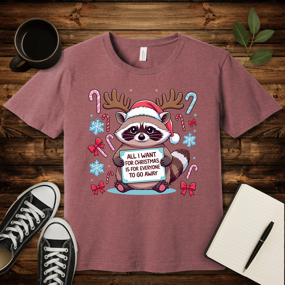Go Away Anti-Social Christmas T-Shirt-T-Shirt-Heather Mauve-S-wearable sarcasm by Savage Tee Society