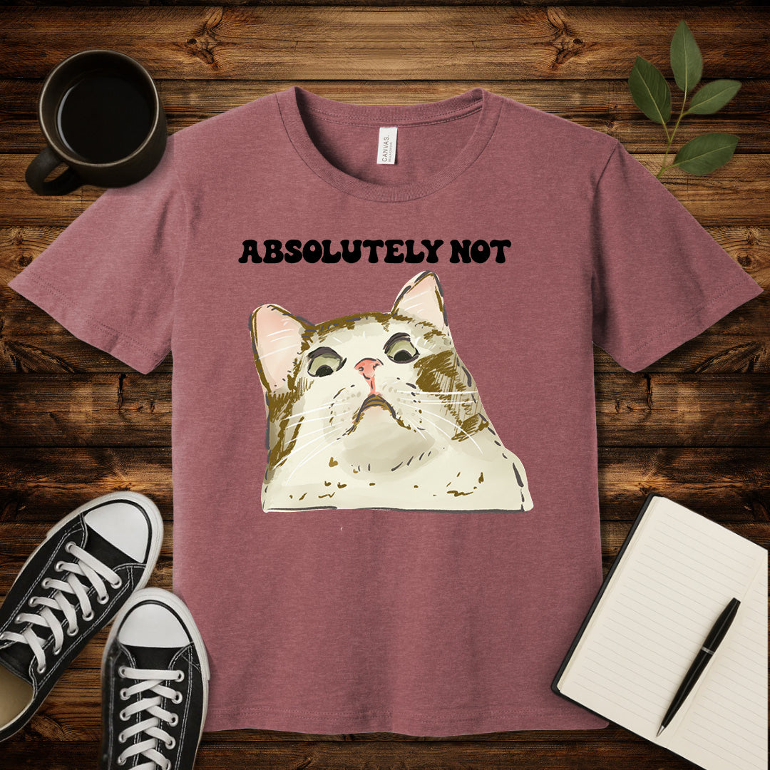 Absolutely Not T-Shirt-T-Shirt-Heather Mauve-S-wearable sarcasm by Savage Tee Society