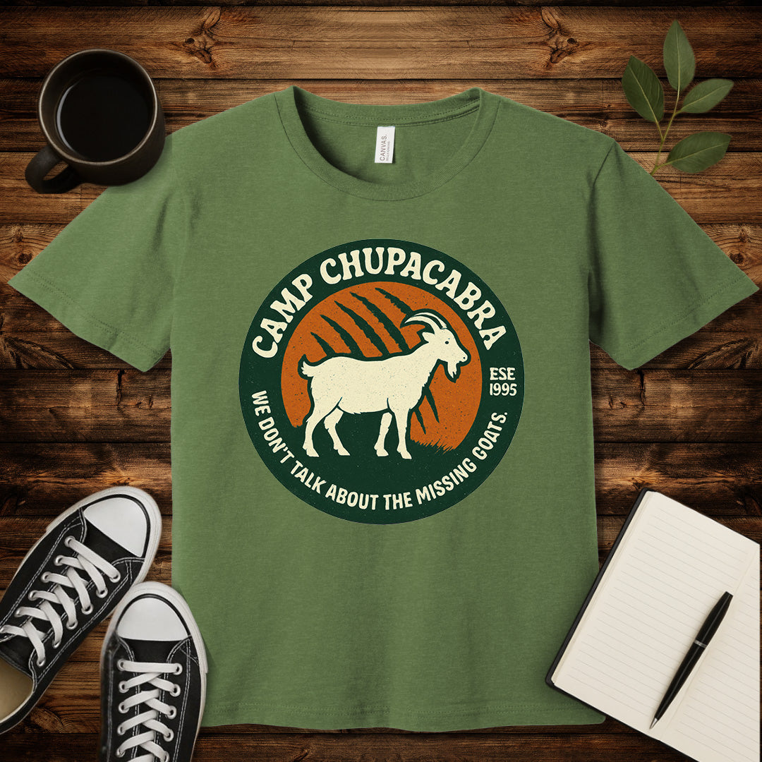Camp Chupacabra T-Shirt-T-Shirt-Heather Green-S-wearable sarcasm by Savage Tee Society