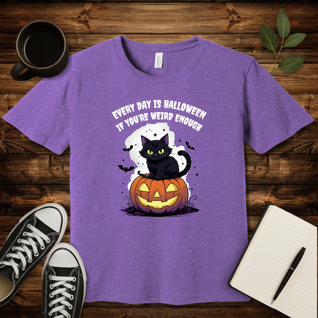 Weird Every Day Halloween T-Shirt-T-Shirt-Heather Team Purple-S-wearable sarcasm by Savage Tee Society