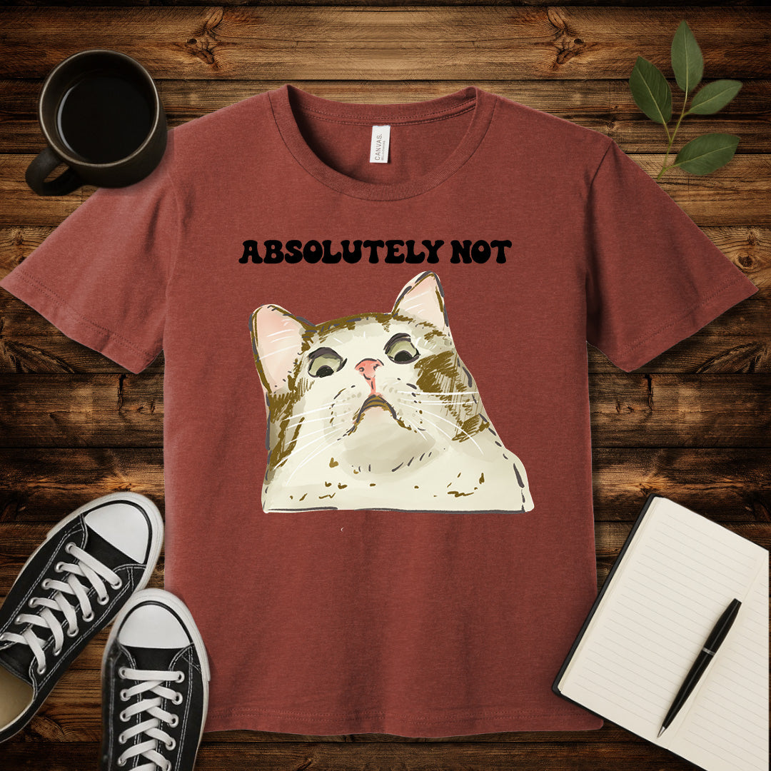 Absolutely Not T-Shirt-T-Shirt-Heather Clay-S-wearable sarcasm by Savage Tee Society