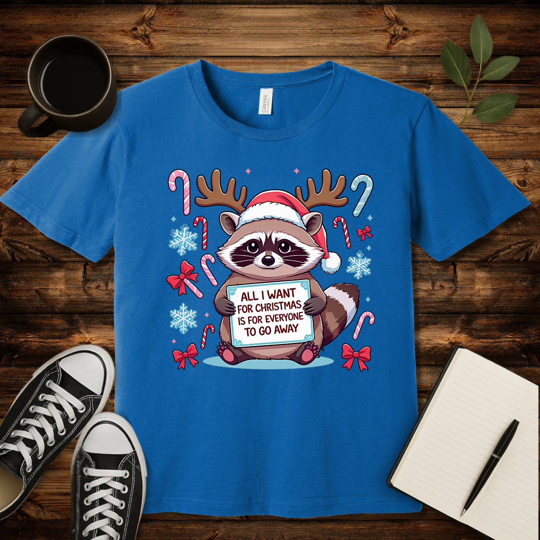 Go Away Anti-Social Christmas T-Shirt-T-Shirt-Heather Columbia Blue-S-wearable sarcasm by Savage Tee Society
