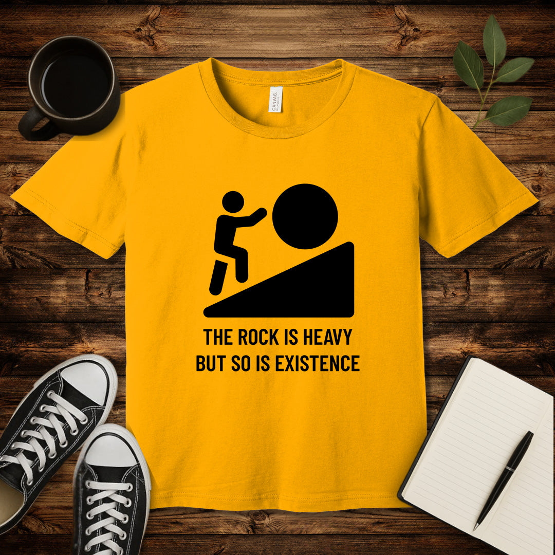 Heavy Existence T-Shirt-T-Shirt-Gold-S-wearable sarcasm by Savage Tee Society