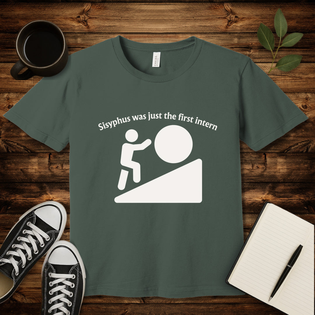 Sisyphus Intern T-Shirt-T-Shirt-Military Green-S-wearable sarcasm by Savage Tee Society