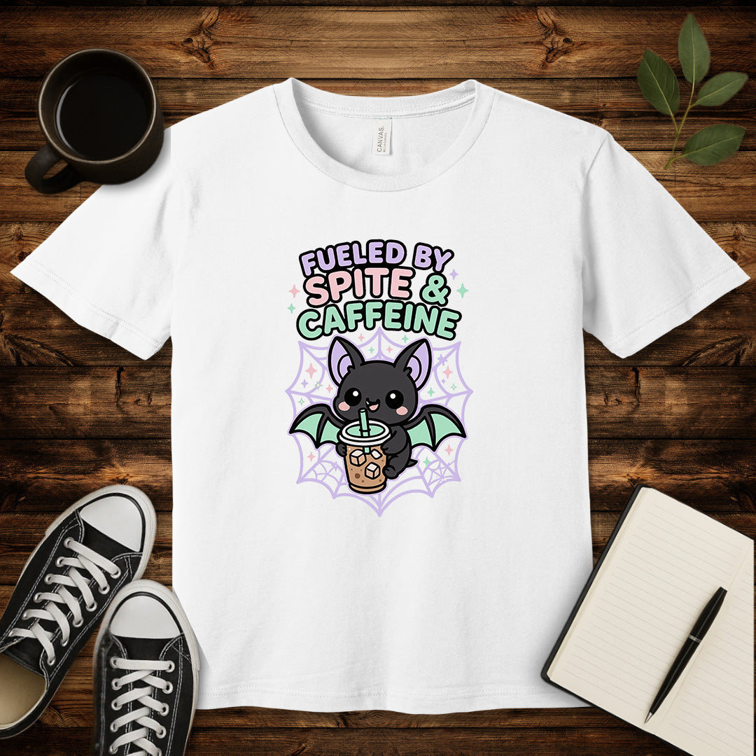 Fueled By Spite and Caffeine T-Shirt-T-Shirt-White-L-wearable sarcasm by Savage Tee Society
